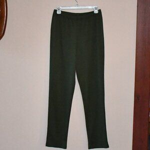 Slinky Brand Women's Pull On Green Casual Pants Size Medium